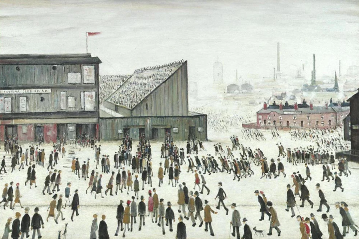 LS Lowry Going to the Match painting